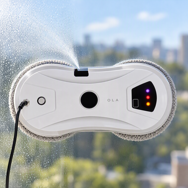 OLA Brume humidifie la vitre d'une brume fine